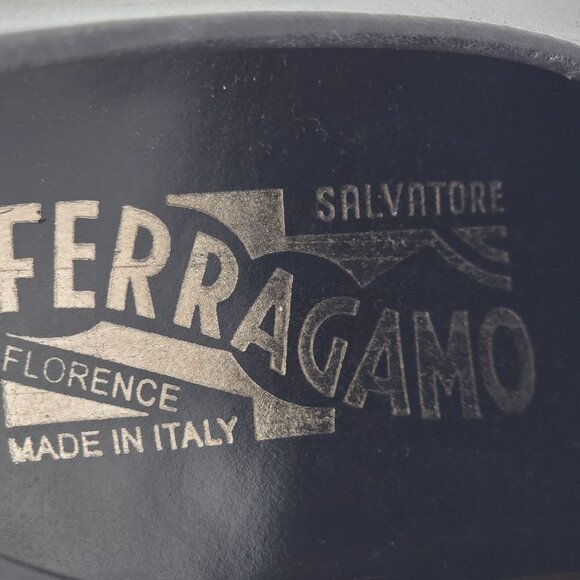 Salvatore Ferragamo Italy Men 6 Black Leather Dress Shoes Square-toe Bit Loafers - Picture 12 of 12